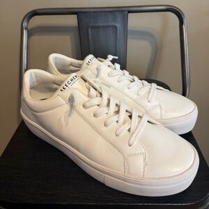 Skechers Goldie 2.0 White Sneakers Womens 11 Memory Foam Lace Up Casual